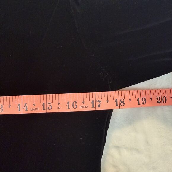 VTG Laura Ashley Dress 80s 90s Black Velvet Beaded Long Sleeve Midi 8 - Picture 8 of 13